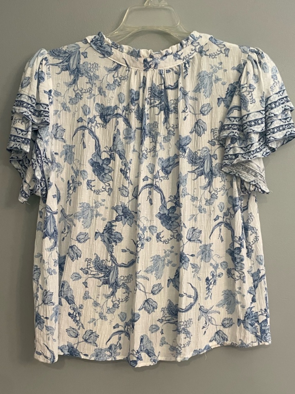 Laura Ashley White Toile Floral Printed Blouse - Picture 4 of 8